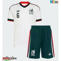 Camiseta México Erik Lira #6 Visitante Equipación para niños Mundial 2026 manga corta (+ pantalones cortos)